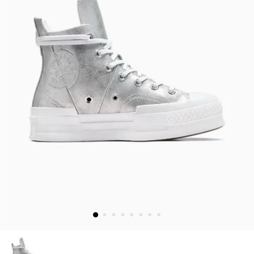 Converse Women's Metallic Silver High-Tops